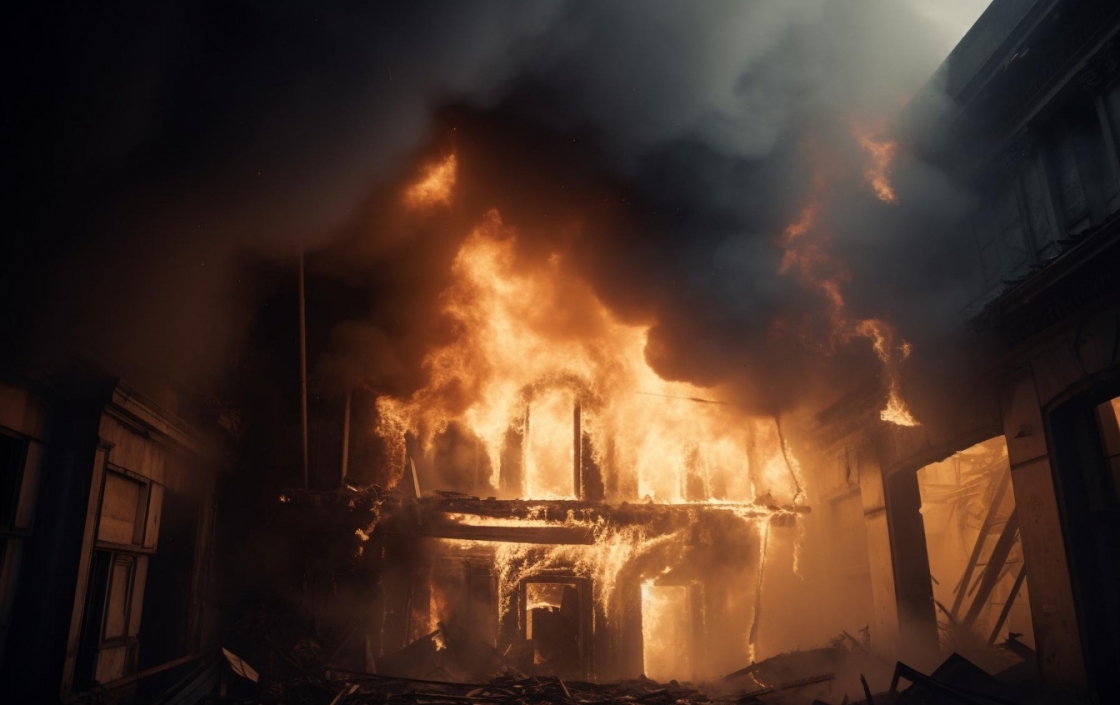 Ogień w Orle: Pożar garażu i stodoły zakończył się ranami dwóch braci